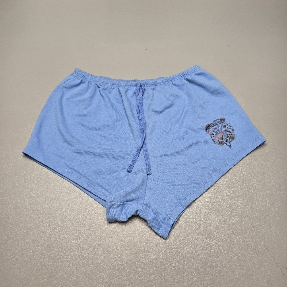 weekend soul blue country festival high rise lounge shorts women's size M